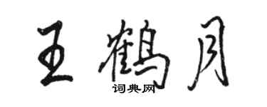 骆恒光王鹤月行书个性签名怎么写