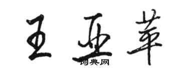 骆恒光王亚苹行书个性签名怎么写
