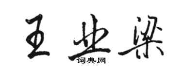 骆恒光王业梁行书个性签名怎么写