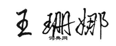骆恒光王珊娜行书个性签名怎么写