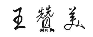 骆恒光王赞美行书个性签名怎么写