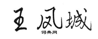 骆恒光王凤城行书个性签名怎么写