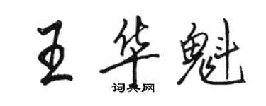 骆恒光王华魁行书个性签名怎么写