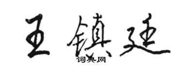 骆恒光王镇廷行书个性签名怎么写