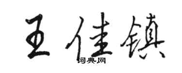 骆恒光王佳镇行书个性签名怎么写