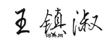 骆恒光王镇淑行书个性签名怎么写