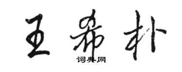 骆恒光王希朴行书个性签名怎么写