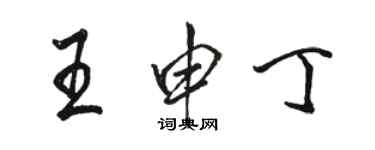 骆恒光王申丁行书个性签名怎么写