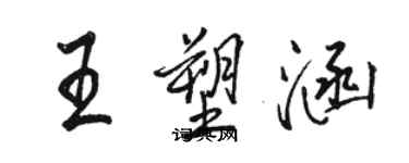 骆恒光王塑涵行书个性签名怎么写