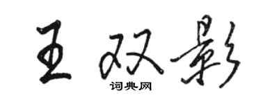 骆恒光王双影行书个性签名怎么写