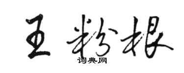 骆恒光王粉根行书个性签名怎么写