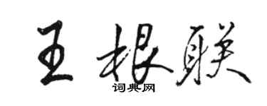 骆恒光王根联行书个性签名怎么写