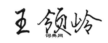骆恒光王领岭行书个性签名怎么写