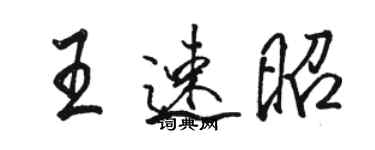 骆恒光王速昭行书个性签名怎么写