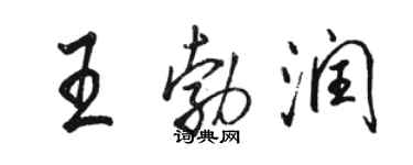 骆恒光王勃润行书个性签名怎么写
