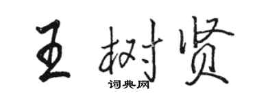 骆恒光王树贤行书个性签名怎么写