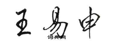 骆恒光王易申行书个性签名怎么写