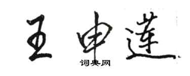 骆恒光王申莲行书个性签名怎么写