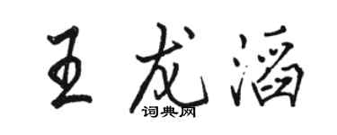 骆恒光王龙滔行书个性签名怎么写