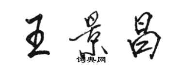 骆恒光王景昌行书个性签名怎么写