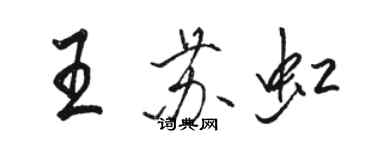 骆恒光王苏虹行书个性签名怎么写