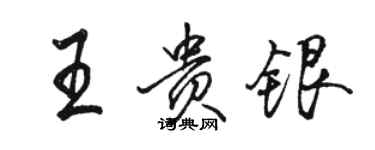 骆恒光王贵银行书个性签名怎么写