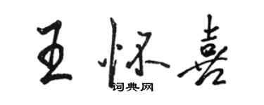 骆恒光王怀喜行书个性签名怎么写