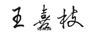 骆恒光王喜枝行书个性签名怎么写