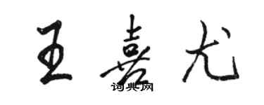 骆恒光王喜尤行书个性签名怎么写