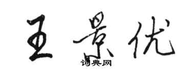 骆恒光王景优行书个性签名怎么写