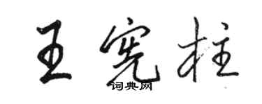 骆恒光王宪柱行书个性签名怎么写