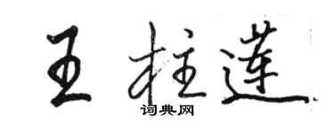 骆恒光王柱莲行书个性签名怎么写