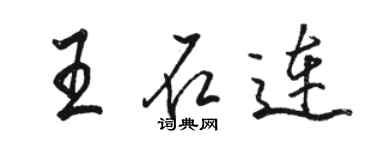 骆恒光王石连行书个性签名怎么写