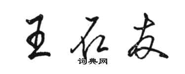 骆恒光王石友行书个性签名怎么写