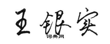 骆恒光王银实行书个性签名怎么写