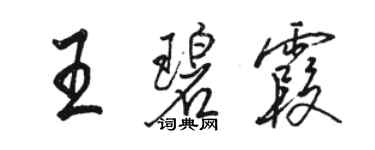 骆恒光王碧霞行书个性签名怎么写