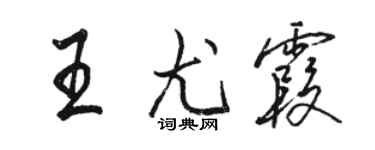 骆恒光王尤霞行书个性签名怎么写