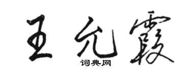 骆恒光王允霞行书个性签名怎么写