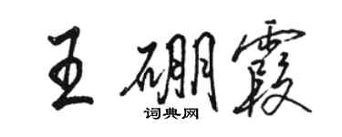 骆恒光王硼霞行书个性签名怎么写