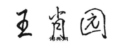 骆恒光王肖园行书个性签名怎么写