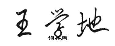 骆恒光王学地行书个性签名怎么写