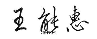 骆恒光王能惠行书个性签名怎么写