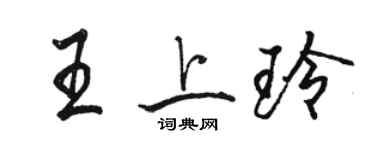 骆恒光王上玲行书个性签名怎么写