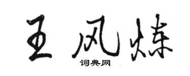 骆恒光王风炼行书个性签名怎么写