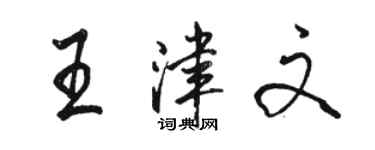 骆恒光王津文行书个性签名怎么写