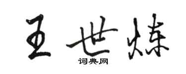 骆恒光王世炼行书个性签名怎么写