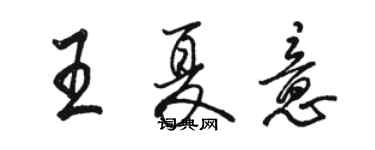 骆恒光王夏意行书个性签名怎么写