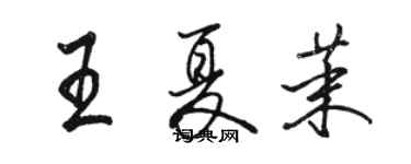 骆恒光王夏茉行书个性签名怎么写