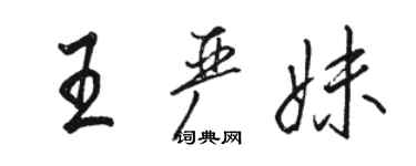 骆恒光王严妹行书个性签名怎么写