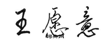 骆恒光王愿意行书个性签名怎么写